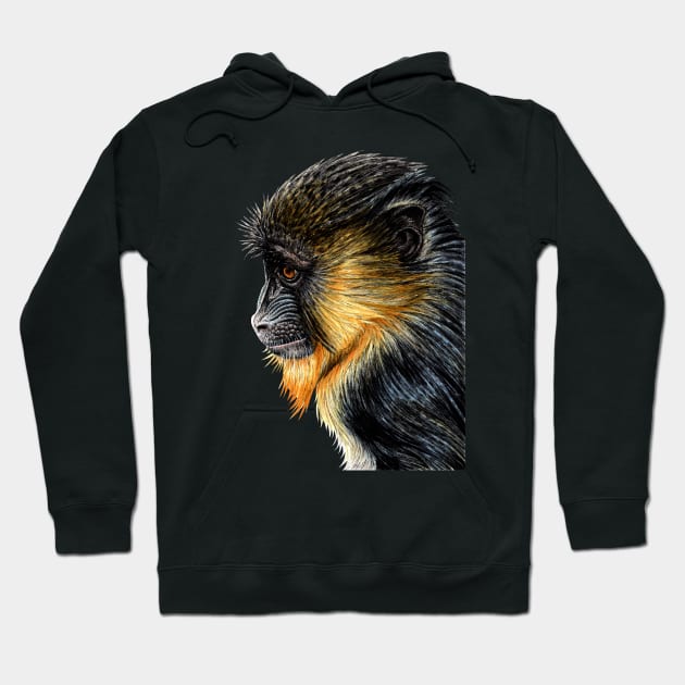 Baby mandrill monkey Hoodie by lorendowding